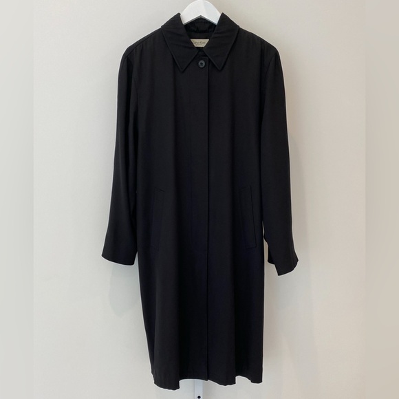 CALVIN KLEIN COLLECTION LIGHTWEIGHT SILK COAT 6 - Picture 5 of 16